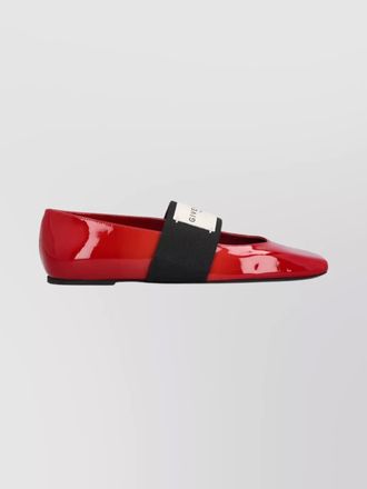 Givenchy patent leather squared ballerina shoes