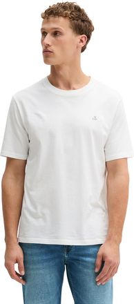 Marc O'Polo T-Shirt MARC OPOLO, Herren, Gr. XXXL (58), weiss (wei&szlig;), Jersey, Obermaterial: 100% Baumwolle, Basic, Rundhals, Shirts T-Shirt, Logo-T-Shirt aus Bio-B