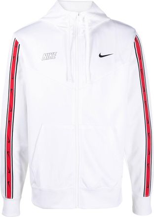 Nike logo print hoodie - men - Polyester/Polyester - S - White