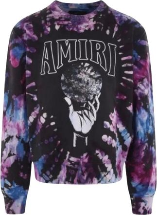 Amiri Sweatshirts, male, Multicolor, L, Crystal Ball Tie Dye Sweatshirt