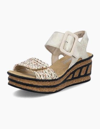 Rieker Womens Rieker Womens sandal 68172 60 beige - Cream - Size: 4