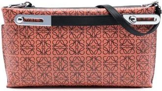 Loewe Pre-owned Cross Body Bags, female, Orange, Size: ONE SIZE Pre-owned Leather Cross Body Bag