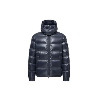 Moncler Moncler Maya Hooded Short Down Jacket, Men, Blue, Size: 0
