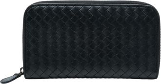 Bottega Veneta Black Leather Long Wallet (Bi-Fold) (Pre-Owned)