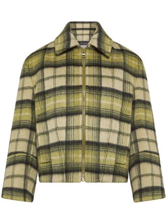 Cruna Cropped Plaid Trench Coat