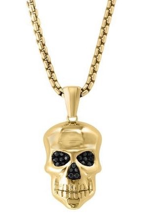 Effy Black Spinel Skull Pendant Necklace at Nordstrom Rack, Size 24