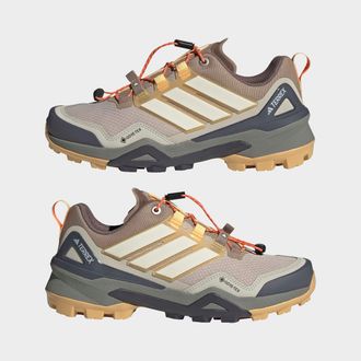 ADIDAS TERREX Wanderschuh ADIDAS TERREX TERREX SKYCHASER GORE-TEX, Damen, Gr. 42, wonder taupe, sanftes wei&szlig;, ice tangerine, Synthetik, Textil, Schuhe Wanderschuh, 