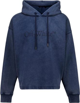 Off-white Bookish Mareado Night Sky Hoodie - Heren - Hoodies - Blauw - XS - Katoen - Hoodies & sweatvesten