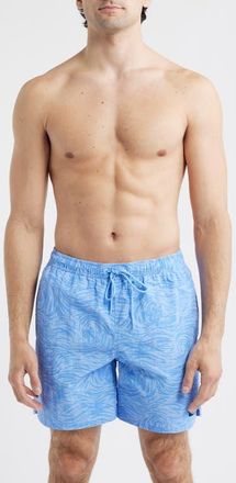 Vineyard Vines 6-Inch Island Swim Trunks in Wave Serenity Blue at Nordstrom, Size Xx-Large