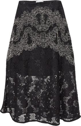 Sandro Gonna con ricamo a fiori Pre-owned - Nero