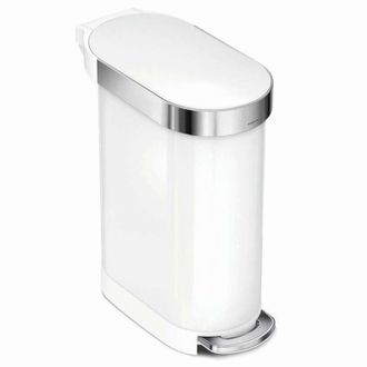 Simplehuman Cubos De Basura - Cubo De Basura Slim 45 L, Blanco Cw2069
