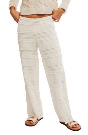 Free People Aiden Drawstring Lace Pants in White at Nordstrom Rack, Size Medium