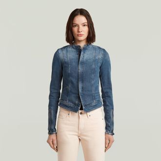 G-Star Lynn Zip Grip Slim Jack - Donkerblauw - Dames