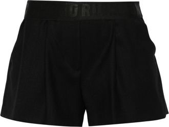 John Richmond logo-waistband mini shorts - women - Virgin Wool/Cotton/Polyester - 40 - Black