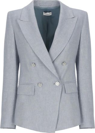 Marella Jassen, Dames, Blauw, M, Leer, Mllbussola Jas