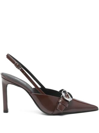 Coperni 95mm leather heeled pumps - women - Leather/Leather/Leather - 39 - Brown