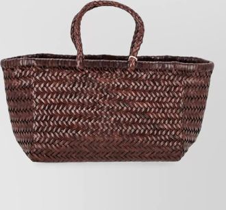 Dragon Diffusion bamboo triple jump small leather basket bag