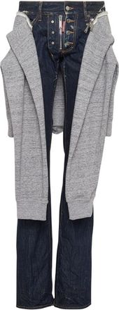 Dsquared2 Blue Bootcut Mid Rise Jeans