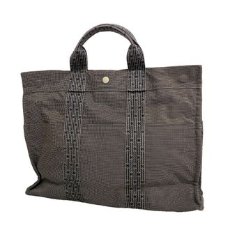 Herm&egrave;s Gray Nylon Tote Bag (Pre-Owned)