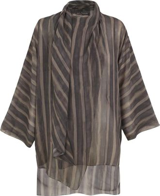 Cortana Lara Wrap Blouse - Dames - Blouses - Zwart - L - Overhemden
