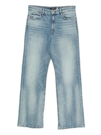 Lauren Ralph Lauren logo-patch faded jeans - Blue