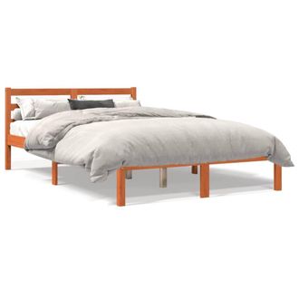 Berkfield Home Bed Frame without Mattress Wax Brown 120x200 cm Solid Wood Pine