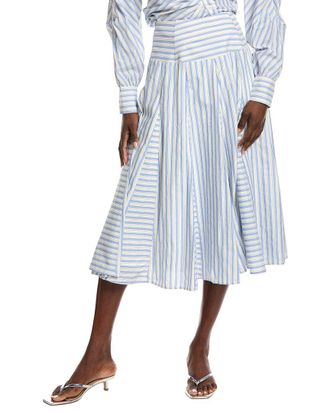 Gracia Wide Round Striped Skirt