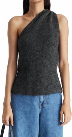 Axel Arigato Suki One-Shoulder Top In Gray
