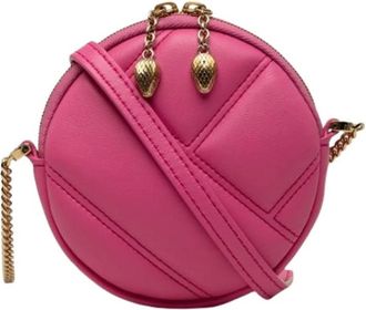 Bulgari Pre-owned Vintage Pochette - Dames - Vintage Schoudertas - Roze - ONE Size - Leer - Vintage