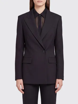 Erika Cavallini Semi Couture Double-Breasted Wool-Blend Blazer with Peak Lapels