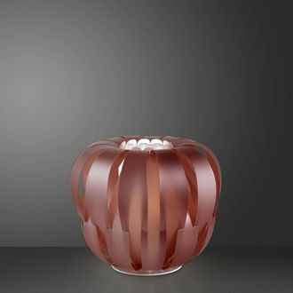 Linea Zero L&aacute;mpara De Mesa En Metal Rosa En Metal Blanco Cm. 29x23h
