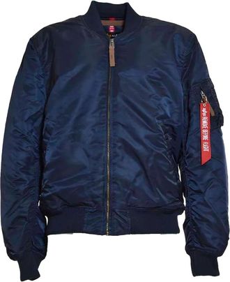 Alpha Industries Bomber con zip - Blu