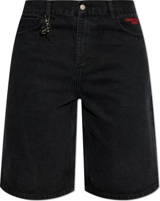 Carne Bollente Heart On- Hard On Bermuda - Heren - Denim shorts - Zwart - W24 - Denim - Korte Broeken
