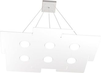 Top-Light Sospensione Moderna Echo Metallo Bianco 6 Luci Gx53