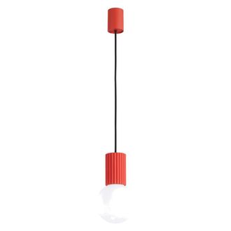 Sollux Lighting L&aacute;mpara colgantes rojo aluminio/vidrio alt. 120 cm