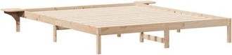 vidaXL Estructura De Cama Con Mesitas Natural 180 X 220 Cm Vidaxl