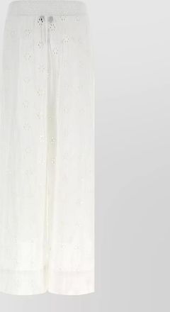 Polo Ralph Lauren embroidered cotton wrap wide-leg pants