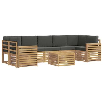 vidaXL Conjunto De Sof&aacute;s De Exterior 8 Uds. Blanco Y Antracita Vidaxl