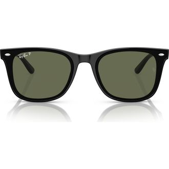 Ray-Ban 65mm Polarized Oversize Square Sunglasses in Black at Nordstrom
