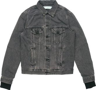 Off-white Denim Distressed Jacket Black OMYE019R19C270120888