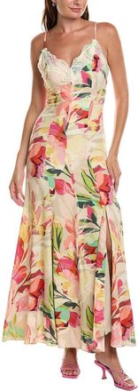 Hutch Baldwin Linen-Blend Gown