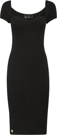 Philipp Plein Dames, Jurken, Zwart, Maat: XL Viscose