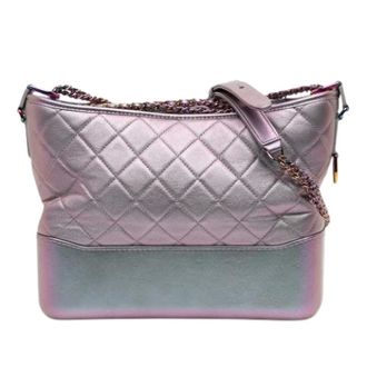Chanel Pre-owned Gabrielle Shoulder Bag - Dames - Pre-owned - Paars - Maat: ONE Size Leer