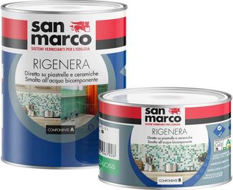 San Marco Rigenera satin smalto per piastrelle bianco lt 0,80 a+b bicomponente