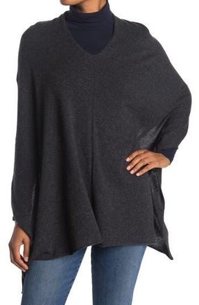 Portolano Cowl Neck Knit Poncho in Heather Charcoal at Nordstrom Rack