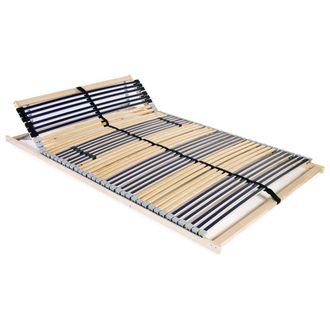 vidaXL Somier De L&aacute;minas Sin Colch&oacute;n Con 42 Listones 7 Zonas 120x200cm Vidaxl