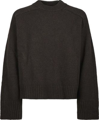 SOEUR Will Pullover - Dames - Ronde hals truien - Bruin - S - Wol - Truien & Vesten