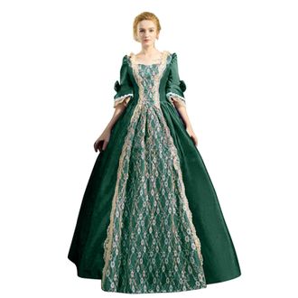 Generic Halloween Dresses for Women 1800s Rococo Dresses for Women UK Renaissance Dress Victorian Ball Gowns Costumes Medieval Vintage Tea Party Prom Dress