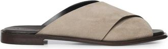 Giuliano Galiano Gd 02M Velour Slider - Dames - Sandalen - Beige - 36 EU - Schoenen