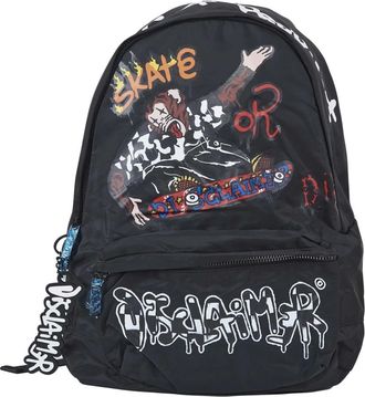 Disclaimer Tassen, Heren, Zwart, ONE Size, Nylon, Zaino In Nylon Con Zip